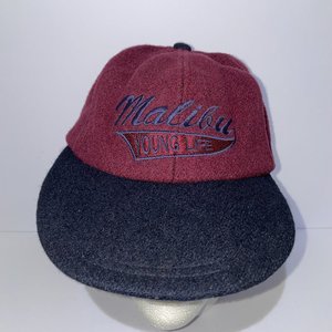 Malibu Young Life Vintage Maroon Wool Fleece Baseball Hat Made in Canada