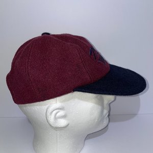 Malibu Young Life Vintage Maroon Wool Fleece Baseball Hat Made in Canada
