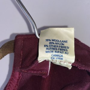 Malibu Young Life Vintage Maroon Wool Fleece Baseball Hat Made in Canada