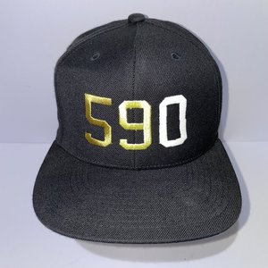 Lids Custom 590 Black Wool Snapback Cap
