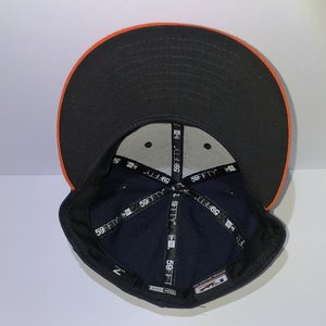 New Era 59Fifty Houston Astros Orange Authentic Baseball Cap Size 7 Made in USA