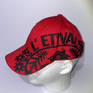 L'Etival Cheese Baseball Cap Red Graphic Wrap