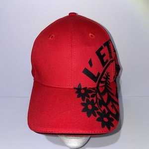 L'Etival Cheese Baseball Cap Red Graphic Wrap