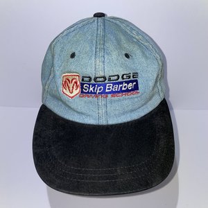 Skip Barber Driving School Denim Vintage Baseball Cap