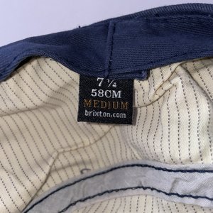 Brixton Blue Quilted Scout Cap Size 7 1/4