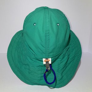 Columbia Vintage Green & Purple Fisherman Rain Hat Size L USA