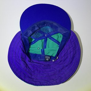 Columbia Vintage Green & Purple Fisherman Rain Hat Size L USA