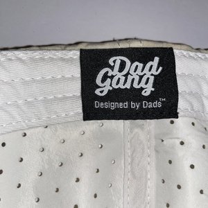 Dad Gang White Breathable Baseball Cap Size XL