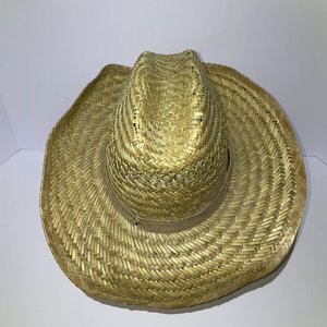 Dorfman Pacific Palm Leaf Cowboy Hat Size L w Flowers