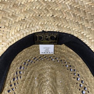 Dorfman Pacific Palm Leaf Cowboy Hat Size L w Flowers