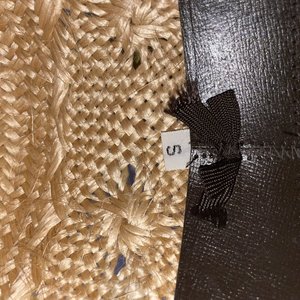 Field Co. Longhorn Head Huggers Straw Flowered Cowboy Hat Size S