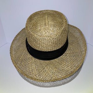 Golf and Tennis Headwear Company Straw Vintage Boater Sun Hat Size 7 1/2