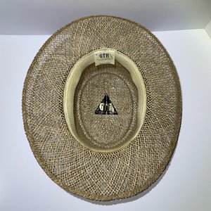 Golf and Tennis Headwear Company Straw Vintage Boater Sun Hat Size 7 1/2