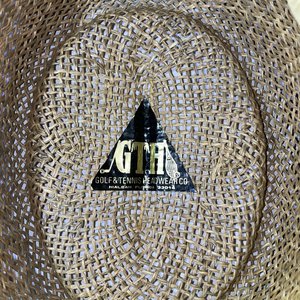Golf and Tennis Headwear Company Straw Vintage Boater Sun Hat Size 7 1/2