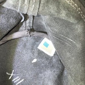 Head in Home Black Suede Packable Outback Hat Size S Made in USA