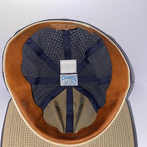 Poten Gwynn Navy Blue Cowhide Baseball Cap Size XS Made in Tokyo