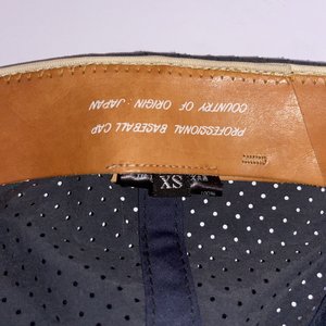 Poten Gwynn Navy Blue Cowhide Baseball Cap Size XS Made in Tokyo