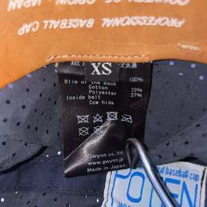 Poten Gwynn Navy Blue Cowhide Baseball Cap Size XS Made in Tokyo