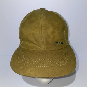 Filson Insulated Tin Cloth Yellow Tan Baseball Cap Size S USA