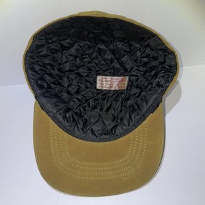 Filson Insulated Tin Cloth Yellow Tan Baseball Cap Size S USA