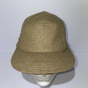 Larose Paris Yellow Wool 5 Panel Hat Zipper Pocket Made in France