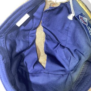 Larose Paris Yellow Wool 5 Panel Hat Zipper Pocket Made in France