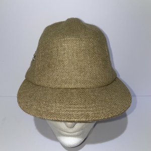 Larose Paris Yellow Wool 5 Panel Hat Zipper Pocket Made in France