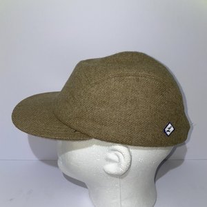 Larose Paris Yellow Wool 5 Panel Hat Zipper Pocket Made in France