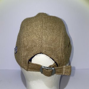 Larose Paris Yellow Wool 5 Panel Hat Zipper Pocket Made in France