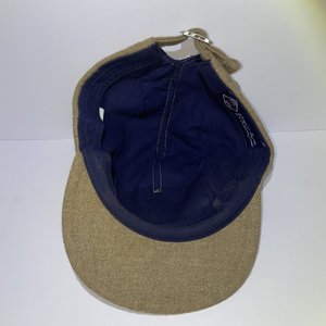 Larose Paris Yellow Wool 5 Panel Hat Zipper Pocket Made in France