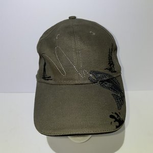 Polar Graphics Olive Green Chinook Salmon Fishing Baseball Cap