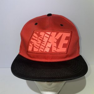 Nike True Red Tiger Stripe Block Spell-Out Snapback Cap