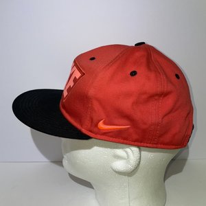 Nike True Red Tiger Stripe Block Spell-Out Snapback Cap