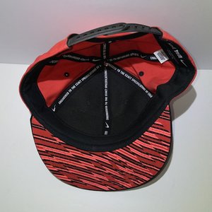 Nike True Red Tiger Stripe Block Spell-Out Snapback Cap