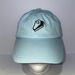 Cool Shirtz Powder Blue Death Coffin Baseball Cap
