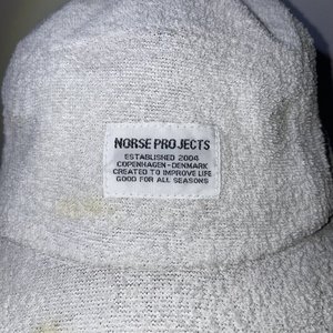 Norse Projects White Fleece 5-Panel Hat