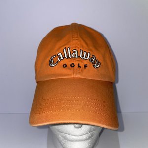 Callaway Baseball Cap Orange Cap Dog Golf 100% Cotton Adjustable