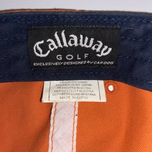 Callaway Baseball Cap Orange Cap Dog Golf 100% Cotton Adjustable