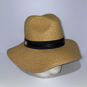 Vince Camuto Sun Hat Size 7 1/8 Floppy Paper Fedora