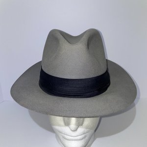 Eddy Bros. Safari Gray Wool Fedora Size S Made in USA
