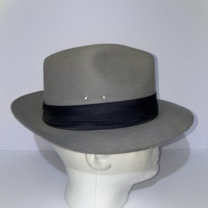 Eddy Bros. Safari Gray Wool Fedora Size S Made in USA