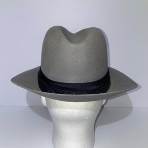 Eddy Bros. Safari Gray Wool Fedora Size S Made in USA