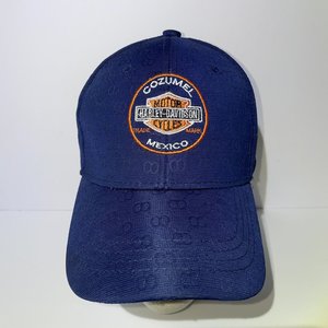 Harley-Davidson Cozumel Mexico Baseball Cap Blue Logo Wrap
