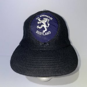 Vintage St. Andrews Scotland Dorfman Pacific Baseball Cap Black Wool