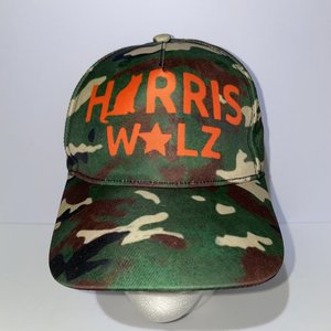 Camo Harris Walz 2024 Snapback Cap