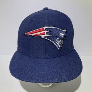 New Era 59Fifty New England Patriots Baseball Cap Size 7 3/8 Blue