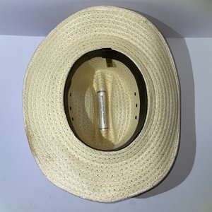 Spotted Mule Saddlery Vintage Straw Cowboy Hat Size 6 3/4 Made in USA
