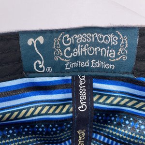 Grassroots California Limited Edition Blue Aztec Baseball Cap Size 7 3/8