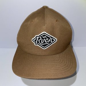 RVCA VA Mid Fit Snapback Cap Brown Wool