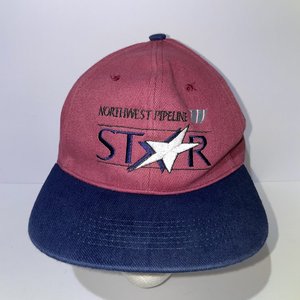 Vintage Northwest Pipeline Star Baseball Cap Cotton Red Battleground District